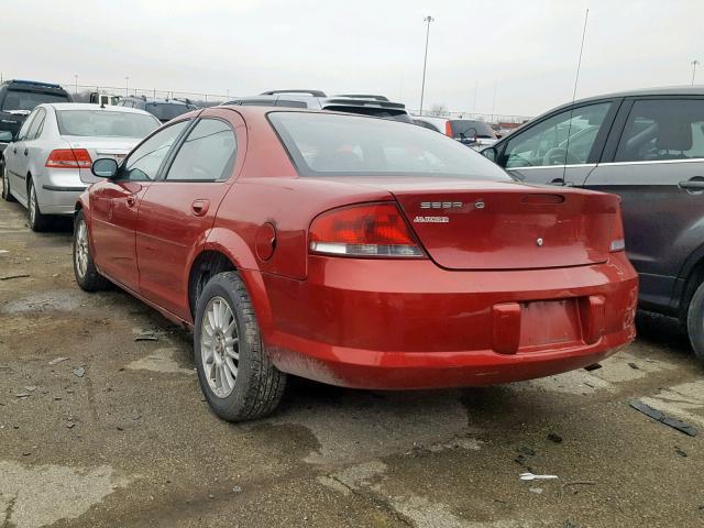 1C3EL46X74N226395 - 2004 CHRYSLER SEBRING LX RED photo 3