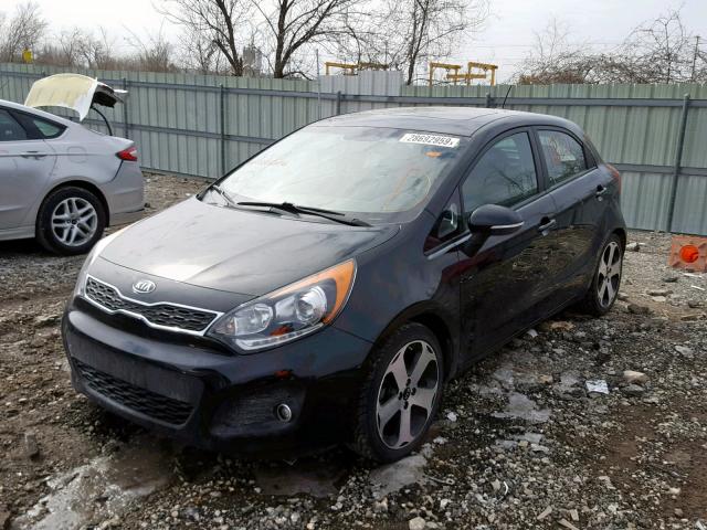 KNADN5A3XC6022806 - 2012 KIA RIO EX BLACK photo 2