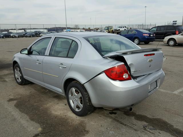 1G1AL55F877176312 - 2007 CHEVROLET COBALT LT SILVER photo 3