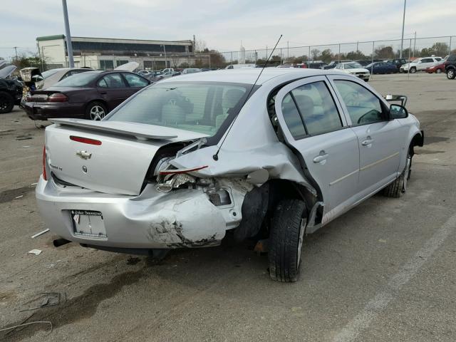 1G1AL55F877176312 - 2007 CHEVROLET COBALT LT SILVER photo 4