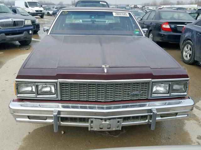 1N69G9S202364 - 1979 CHEVROLET CAPRICE MAROON photo 9