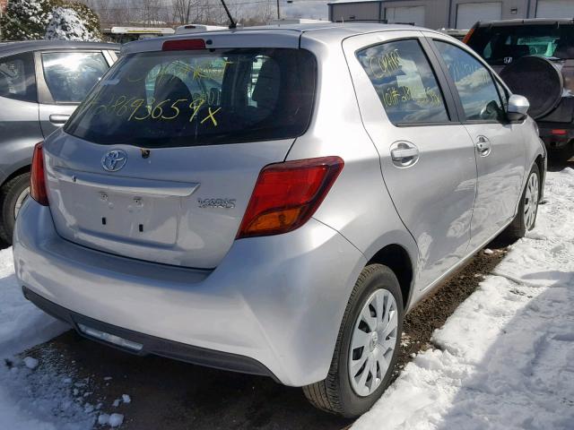 VNKKTUD31HA081499 - 2017 TOYOTA YARIS L SILVER photo 4