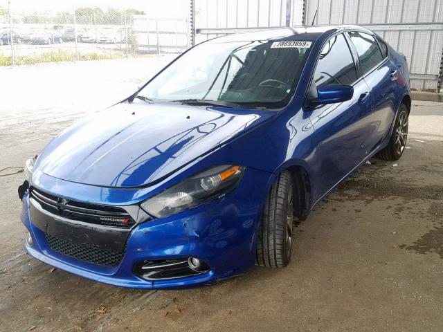 1C3CDFBB7ED723643 - 2014 DODGE DART SXT BLUE photo 2