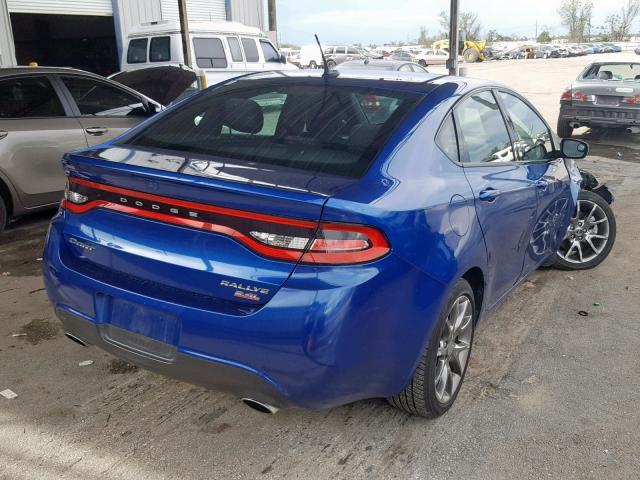 1C3CDFBB7ED723643 - 2014 DODGE DART SXT BLUE photo 4