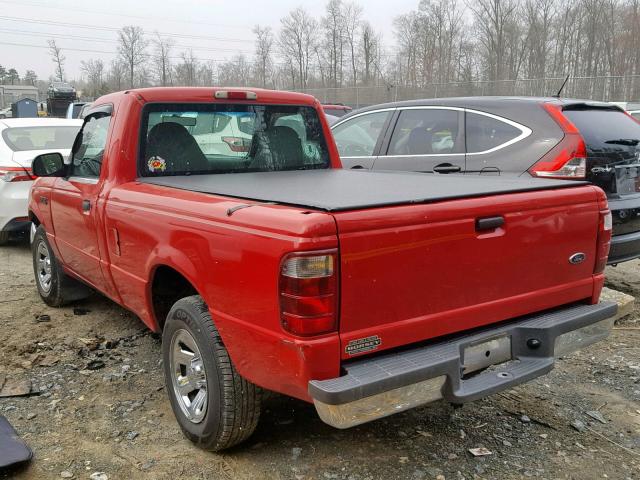 1FTYR10C21TA00882 - 2001 FORD RANGER RED photo 3