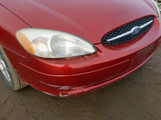 1FAFP55U21A293609 - 2001 FORD TAURUS SES RED photo 9