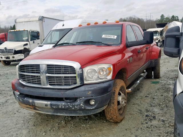 3D7MX49A98G151125 - 2008 DODGE RAM 3500 RED photo 2