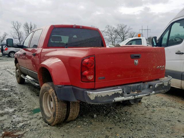 3D7MX49A98G151125 - 2008 DODGE RAM 3500 RED photo 3