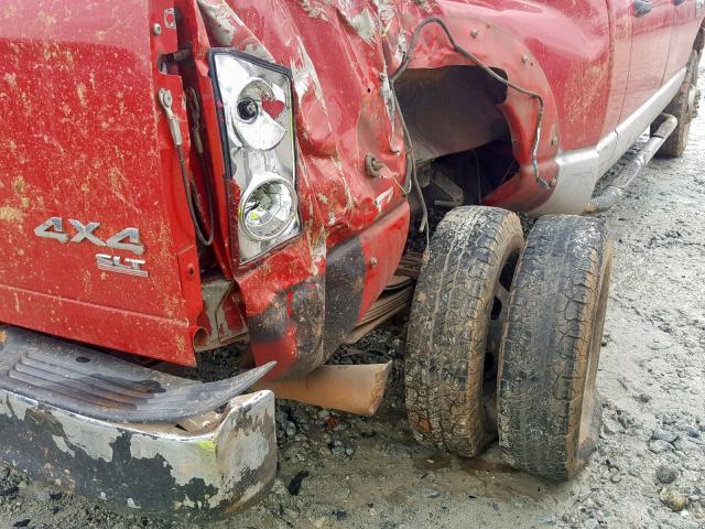 3D7MX49A98G151125 - 2008 DODGE RAM 3500 RED photo 9