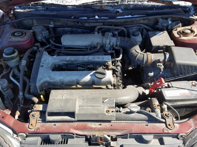 KNAFB121025182981 - 2002 KIA SPECTRA BA RED photo 7