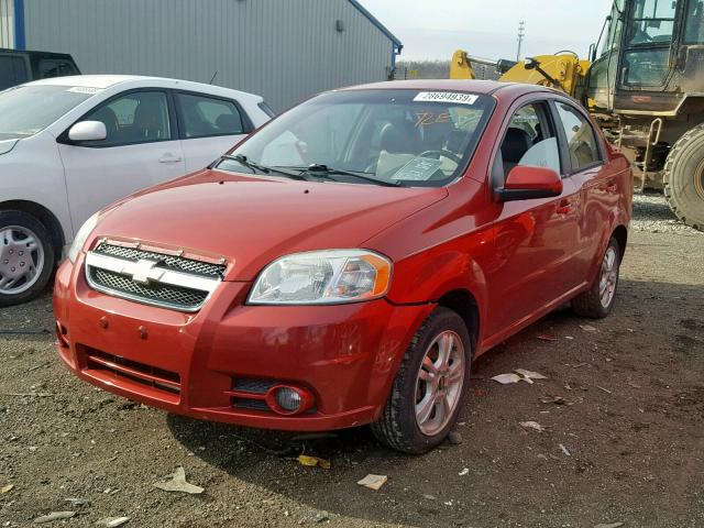 KL1TG5DE8BB131963 - 2011 CHEVROLET AVEO LT RED photo 2