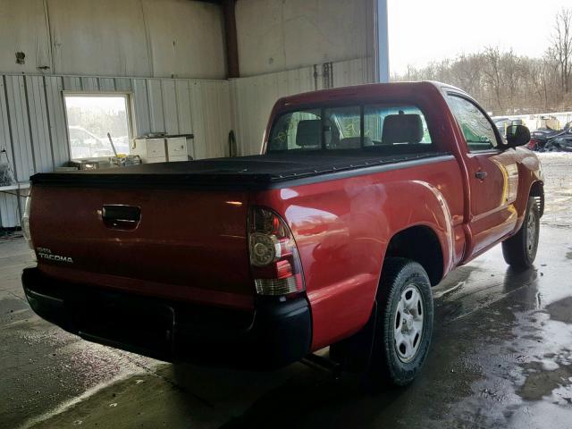 5TENX22N69Z646226 - 2009 TOYOTA TACOMA RED photo 4