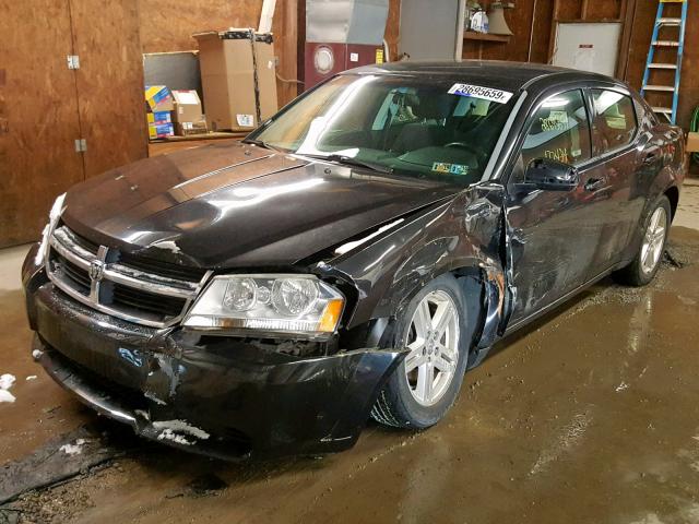 1B3CC1FBXAN201509 - 2010 DODGE AVENGER EX BLACK photo 2