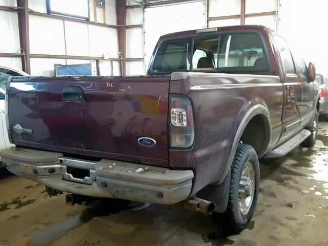 1FTSW31P33EB58876 - 2003 FORD F350 SRW S MAROON photo 4