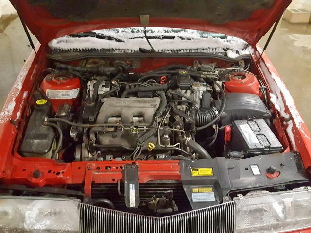 1G4NV55M5SC448845 - 1995 BUICK SKYLARK GR RED photo 7