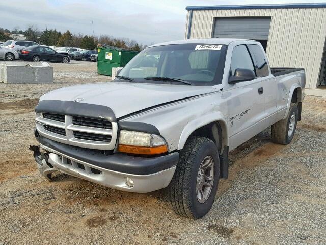 1B7GG22X91S340009 - 2001 DODGE DAKOTA SILVER photo 2