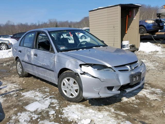 1HGES16325L020913 - 2005 HONDA CIVIC DX V SILVER photo 1