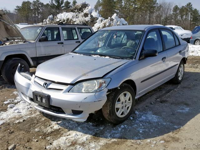 1HGES16325L020913 - 2005 HONDA CIVIC DX V SILVER photo 2