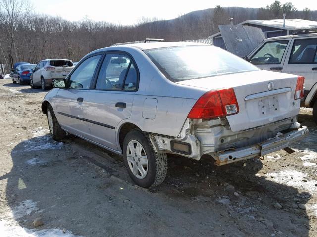 1HGES16325L020913 - 2005 HONDA CIVIC DX V SILVER photo 3