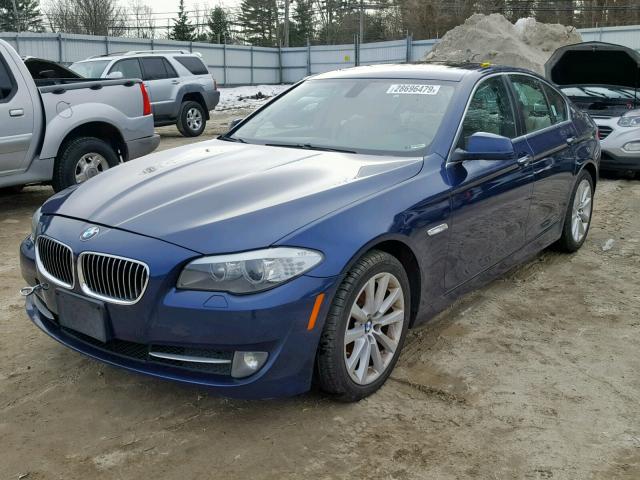 WBAXH5C50DD107993 - 2013 BMW 528 XI BLUE photo 2