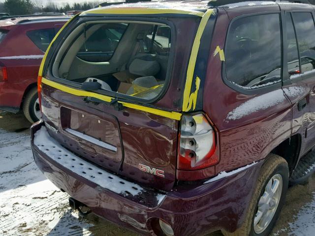 1GKDT13S652150741 - 2005 GMC ENVOY BURGUNDY photo 9