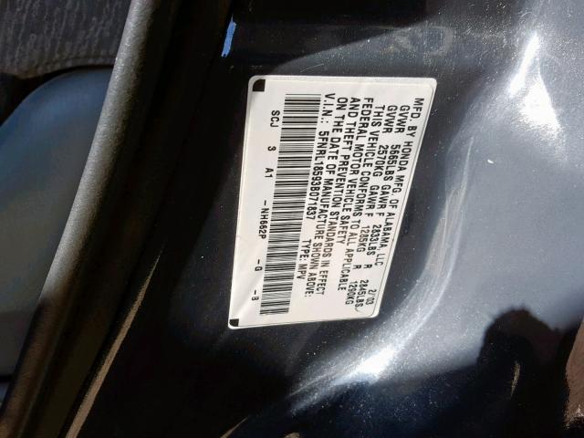 5FNRL18593B071837 - 2003 HONDA ODYSSEY LX GRAY photo 10