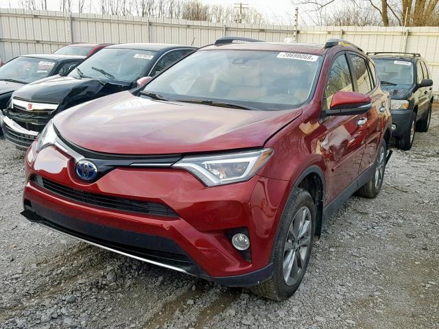 JTMDJREV2JD240538 - 2018 TOYOTA RAV4 HV LI RED photo 2