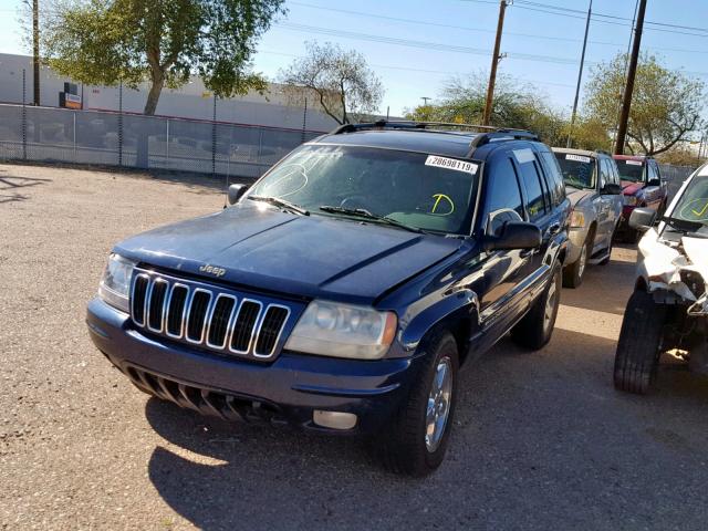 1J8GW58J73C585789 - 2003 JEEP GRAND CHER BLUE photo 2