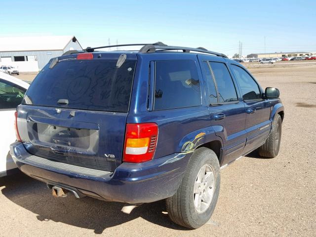 1J8GW58J73C585789 - 2003 JEEP GRAND CHER BLUE photo 4