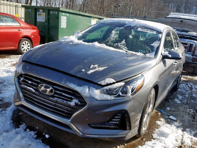 5NPE34AF6JH634800 - 2018 HYUNDAI SONATA SPO SILVER photo 2