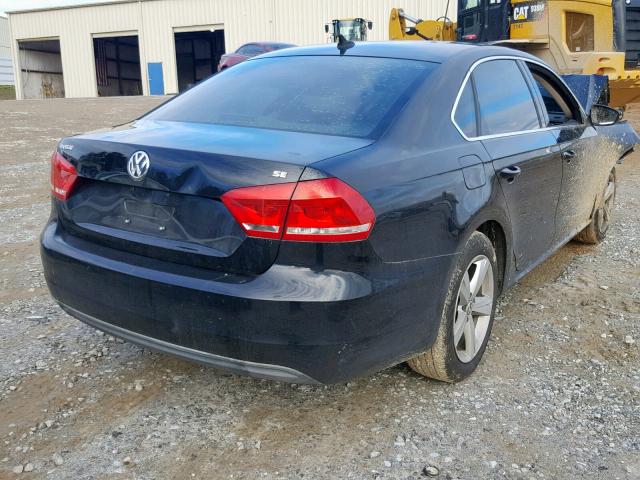 1VWBP7A39CC004120 - 2012 VOLKSWAGEN PASSAT SE BLACK photo 4