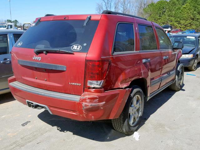 1J4GS48K55C525755 - 2005 JEEP GRAND CHER RED photo 4