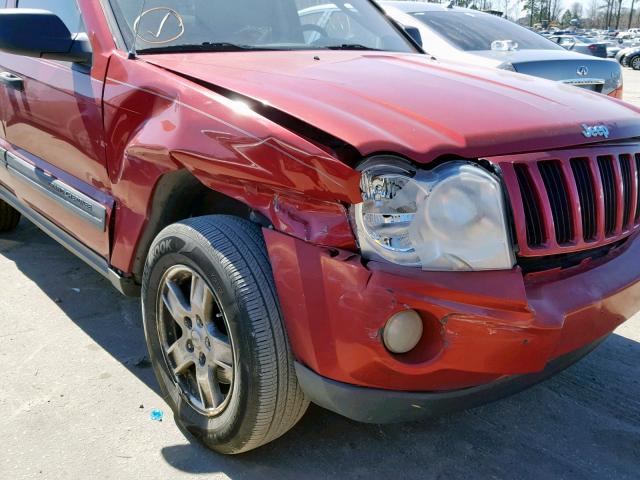 1J4GS48K55C525755 - 2005 JEEP GRAND CHER RED photo 9