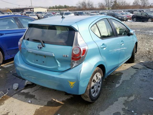 JTDKDTB33C1029982 - 2012 TOYOTA PRIUS C BLUE photo 4