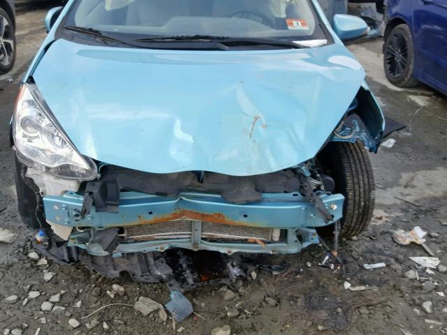 JTDKDTB33C1029982 - 2012 TOYOTA PRIUS C BLUE photo 9