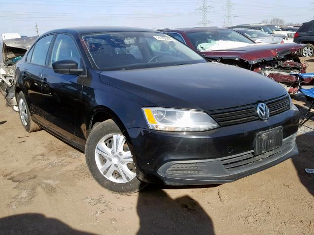 3VW2K7AJ6EM395189 - 2014 VOLKSWAGEN JETTA BASE BLACK photo 1