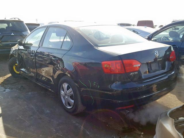 3VW2K7AJ6EM395189 - 2014 VOLKSWAGEN JETTA BASE BLACK photo 3