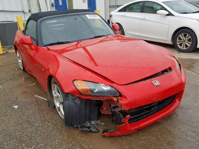 JHMAP11452T002768 - 2002 HONDA S2000 RED photo 1