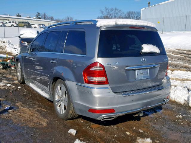 4JGBF7BE1BA671811 - 2011 MERCEDES-BENZ GL 450 4MA GRAY photo 3