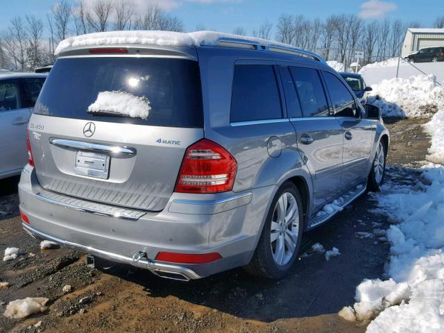 4JGBF7BE1BA671811 - 2011 MERCEDES-BENZ GL 450 4MA GRAY photo 4