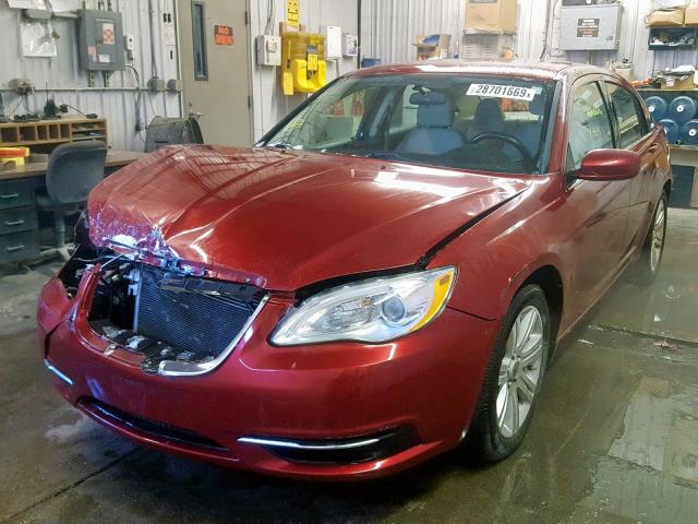 1C3BC1FG1BN576684 - 2011 CHRYSLER 200 TOURIN RED photo 2