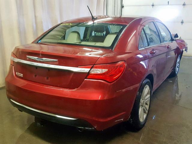 1C3BC1FG1BN576684 - 2011 CHRYSLER 200 TOURIN RED photo 4