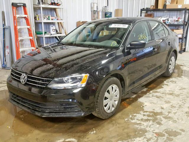 3VW2K7AJ6FM414521 - 2015 VOLKSWAGEN JETTA BASE BLACK photo 2