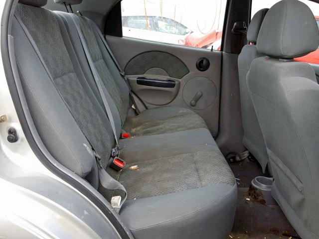 KL1TD52675B300427 - 2005 CHEVROLET AVEO BASE ვერცხლისფერი ფოტო 6