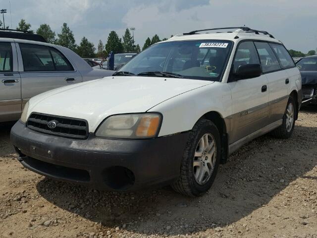 4S3BH675716633728 - 2001 SUBARU LEGACY OUT WHITE photo 2