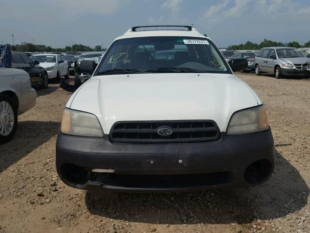 4S3BH675716633728 - 2001 SUBARU LEGACY OUT WHITE photo 9