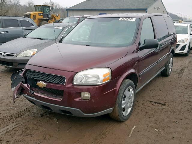 1GNDV23W28D134776 - 2008 CHEVROLET UPLANDER L MAROON photo 2