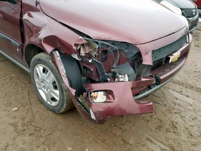 1GNDV23W28D134776 - 2008 CHEVROLET UPLANDER L MAROON photo 9