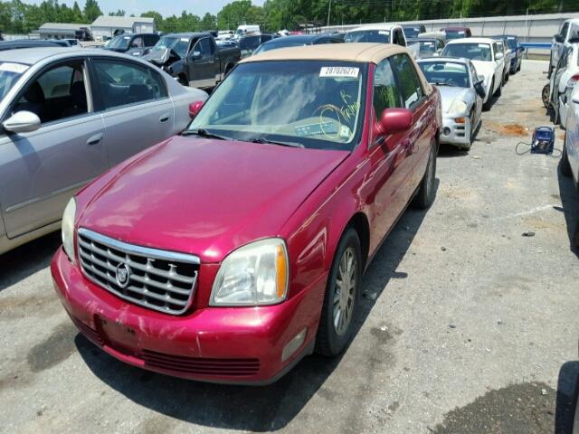 1G6KE54Y34U159460 - 2004 CADILLAC DEVILLE DH RED photo 2