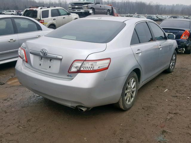 JTNBB3EK3A3053673 - 2010 TOYOTA CAMRY HYBR SILVER photo 4